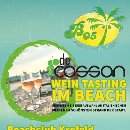 Open-Air Weinprobe im Beachclub Krefeld | Sa, 16. Aug. ’25