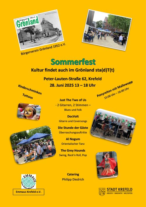 Sommerfest  – Kultur findet auch im Grönland sta(d)T(t) –