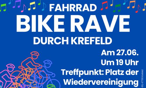 Fahrrad Bike Rave durch Krefeld