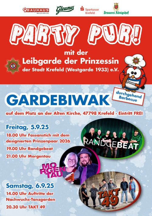 Gardebiwak der Leibgarde der Prinzessin der Stadt Krefeld (Westgarde 1933 e.V.)