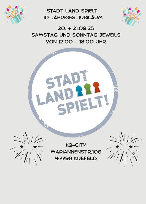 Stadt Land Spielt – Das Original – 10 jähriges Jubiläum in Krefeld