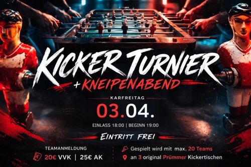 ⚽️ Karfreitag: Kickerturnier + Kneipenabend🍻