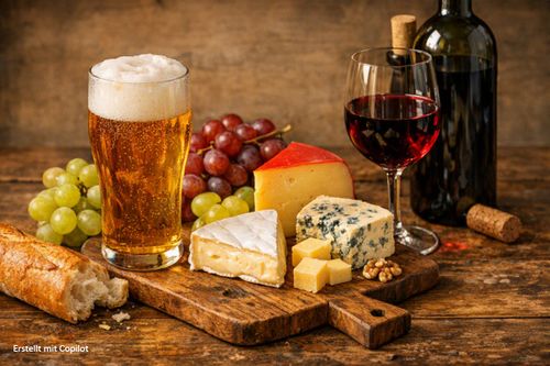 Bier, Wein und Käse