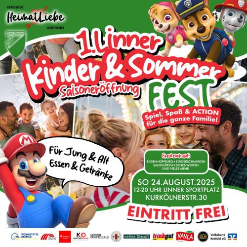 1. Linner Kinder- & Sommerfest 2025 | So. 24. August | EINTRITT FREI