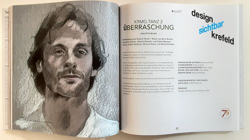 "Zeichenprojekt zur neuen Spielzeit des Theaters" in der designkrefeld sichtbar