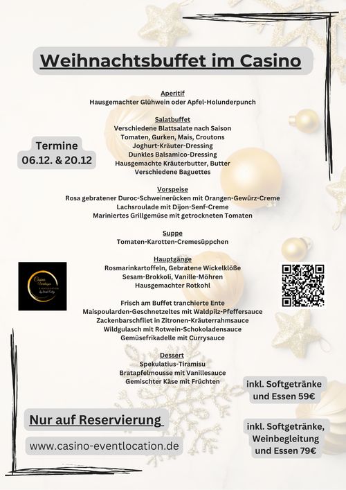 Weihnachtsbuffet im Casino