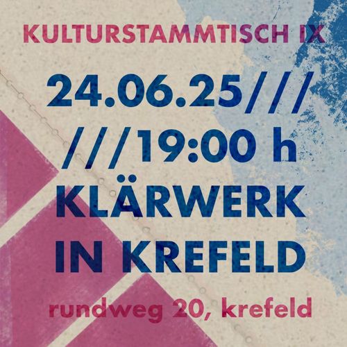 9. Krefelder Kulturstammtisch im Klärwerk Krefeld