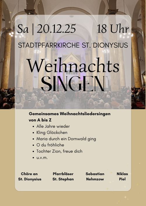 Weihnachtssingen in St. Dionysius